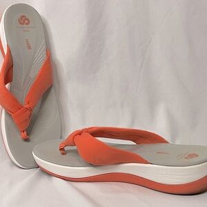 Clarks Cloudsteppers Heeled Flip Flops